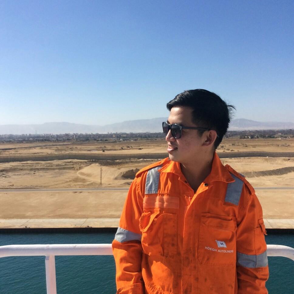 Helm photo in coveralls